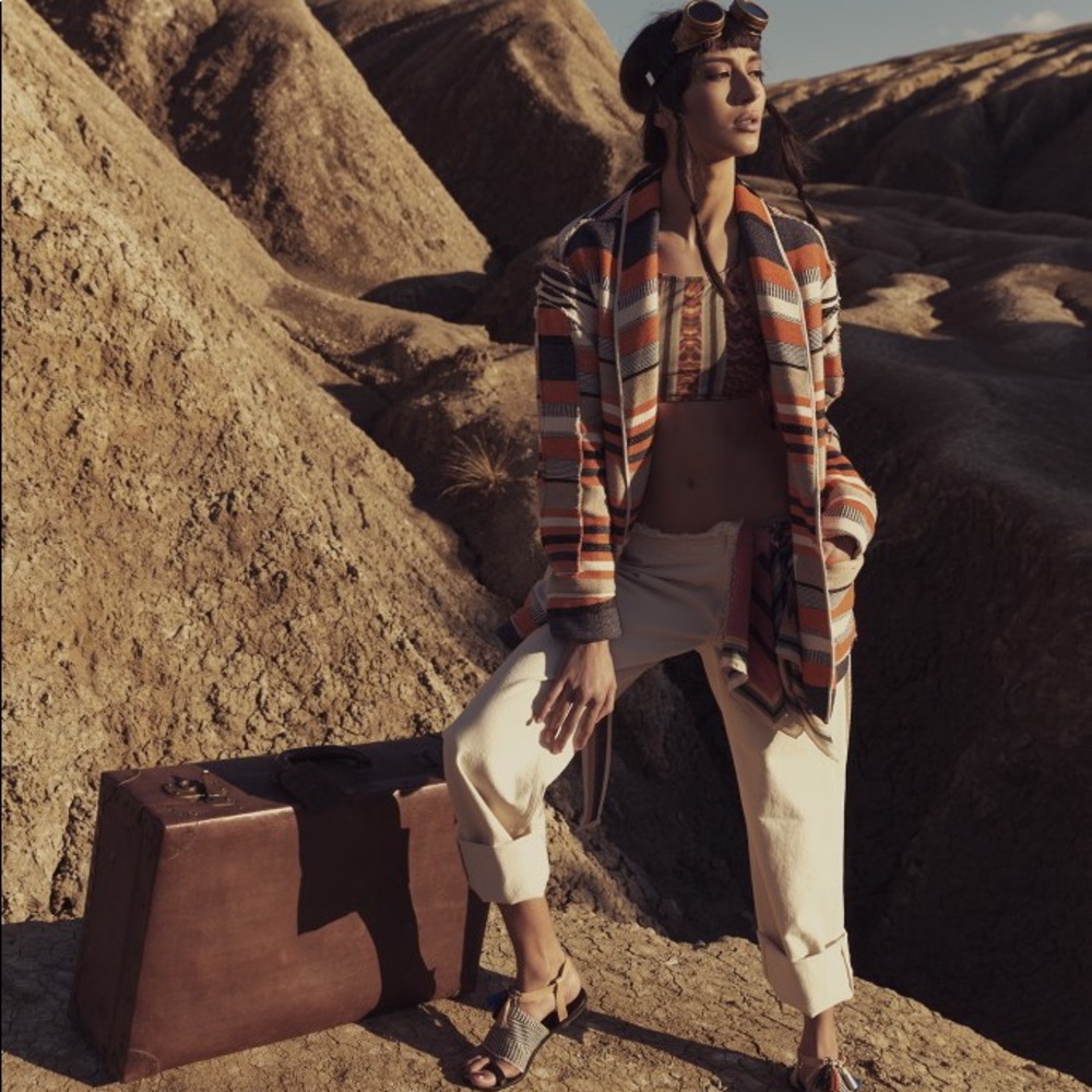 H&M studio 2016 fringes white jeans new s